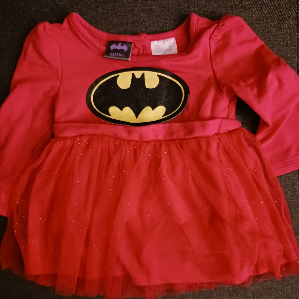 Toddler girl Batgirl dress/top